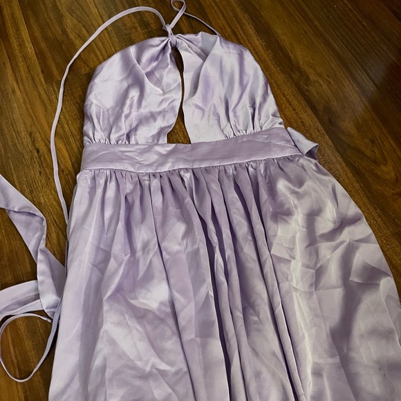 High Split Satin Cami Dress - Picture 2 of 4